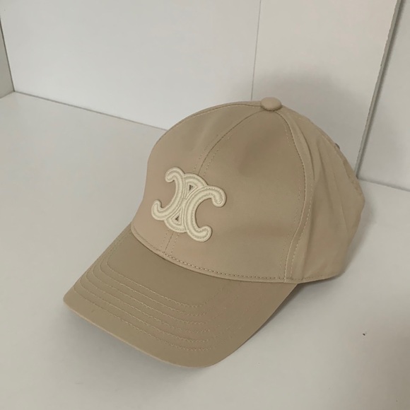 Beige Cap with Embroidered Logo - Picture 1 of 6